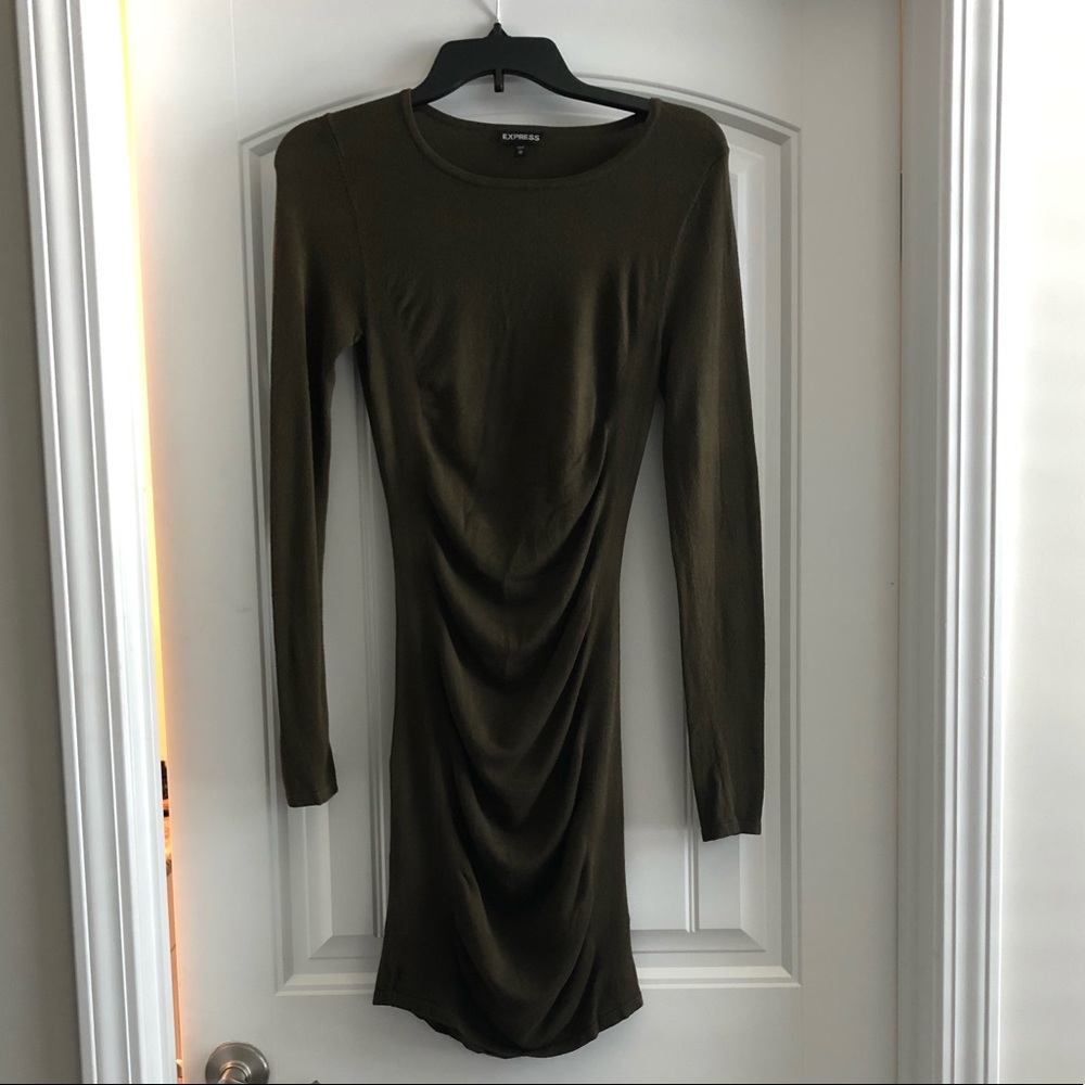 EXPRESS Dark Green Dress XS Great Condition!